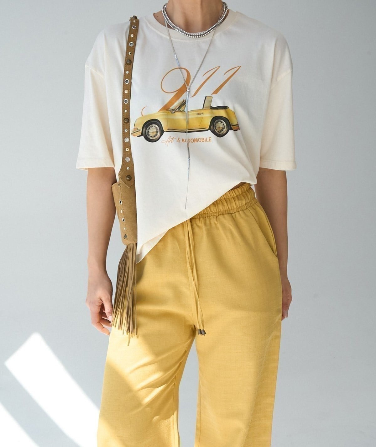 911 Baskılı Oversize Tişört