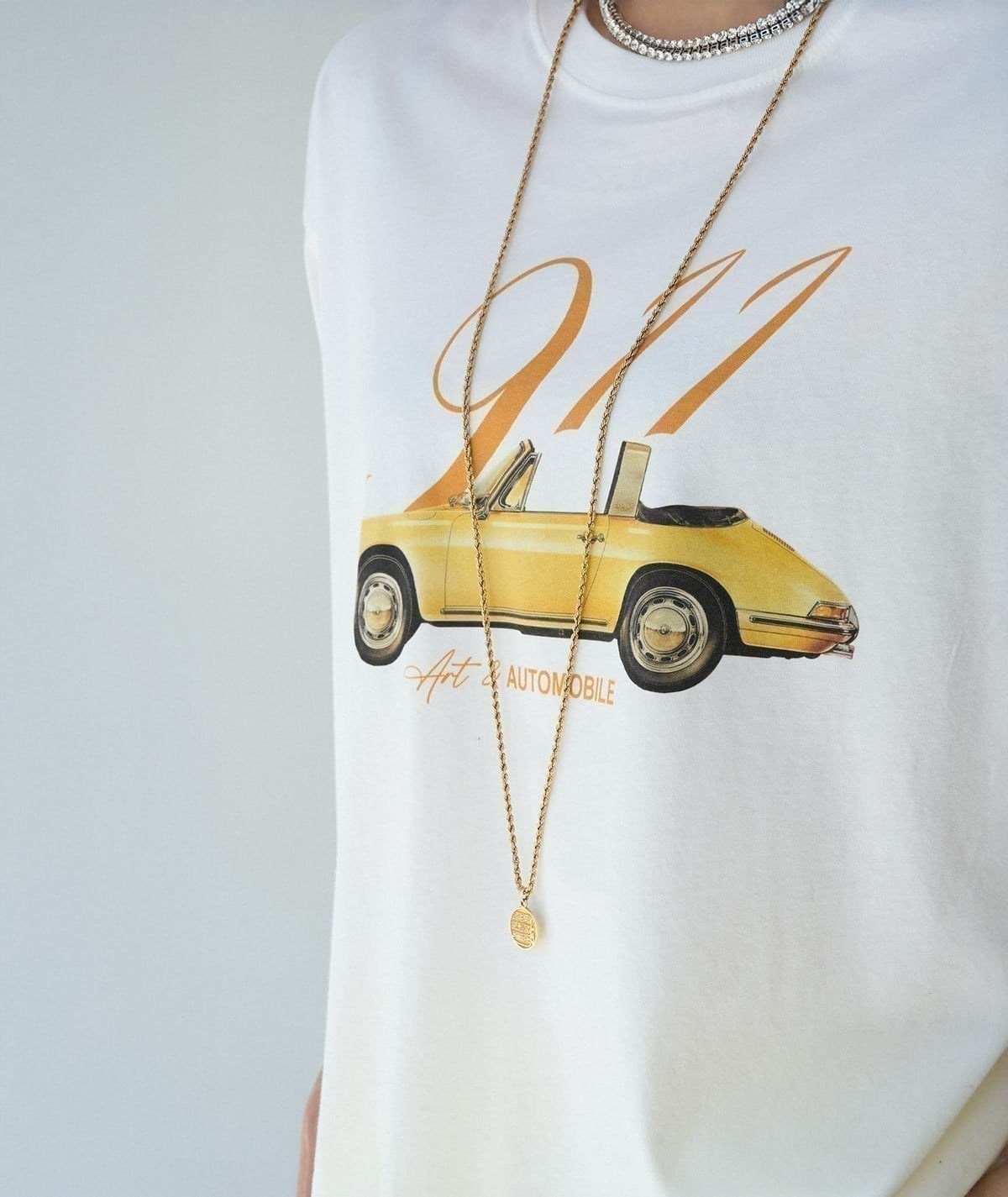911 Baskılı Oversize Tişört