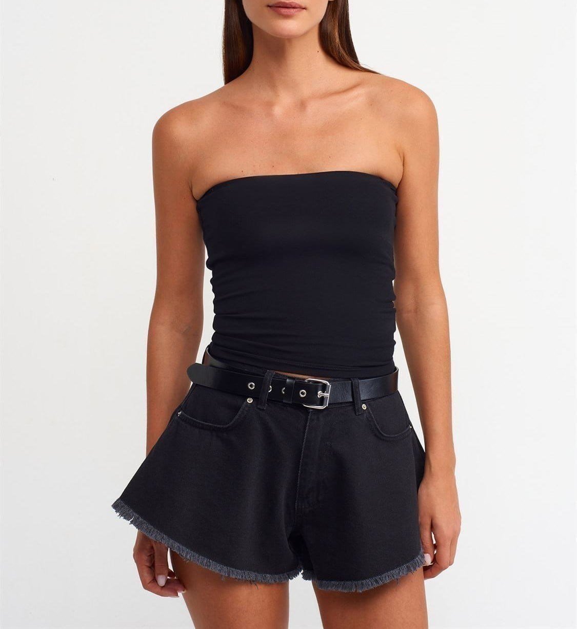 Bandeau Top-Siyah