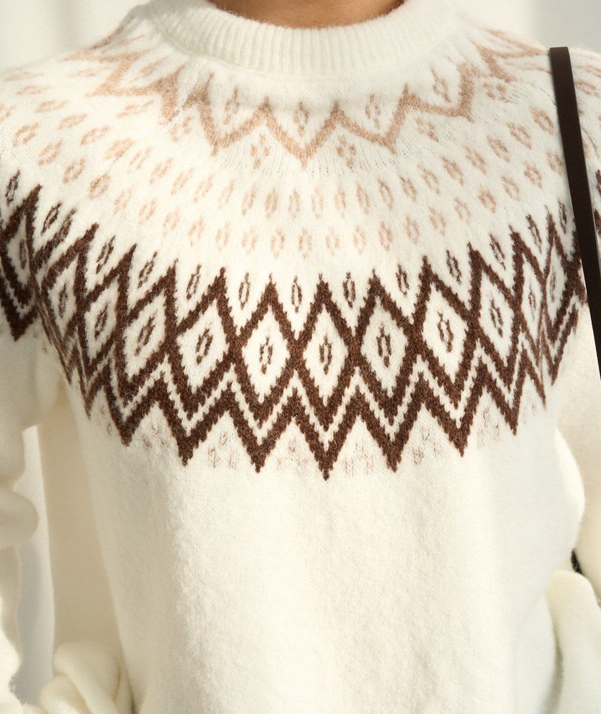 Bisiklet Yaka Kazak - Ekru