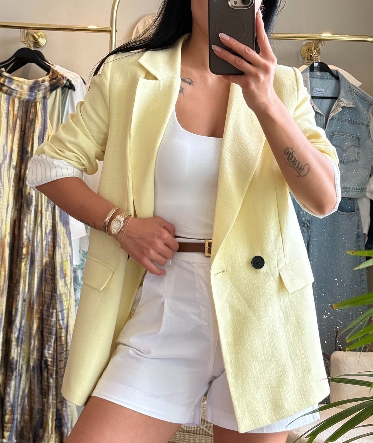Blazer Ceket – Sarı