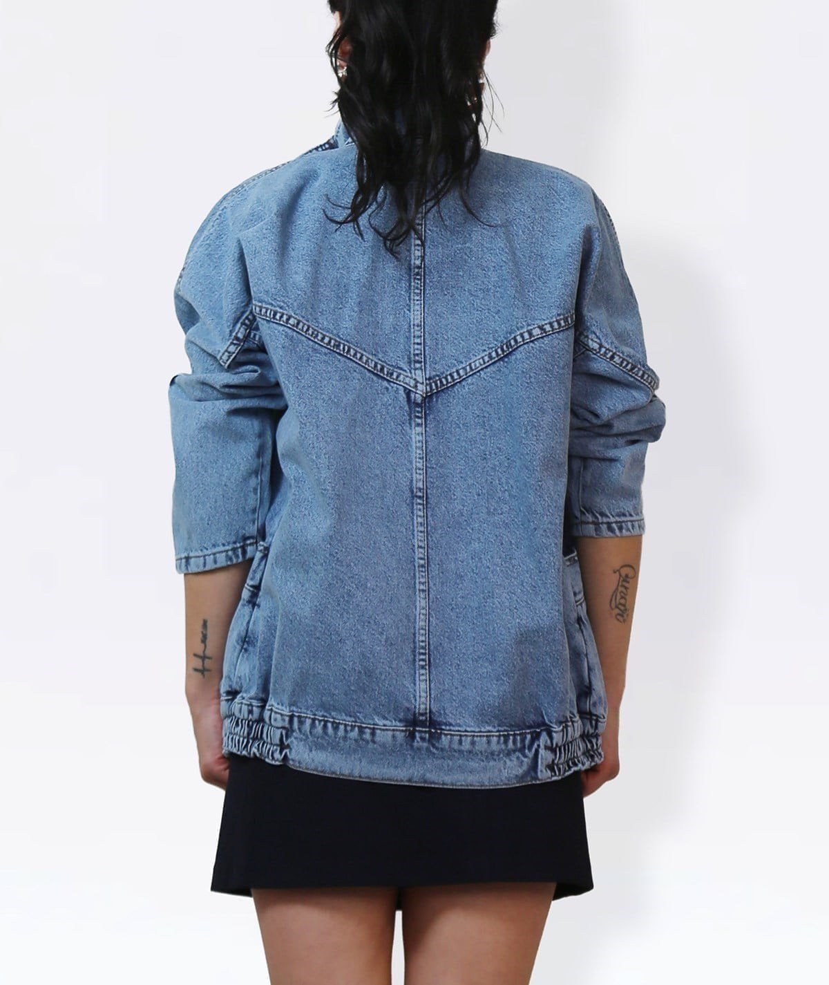 Cepli Düğmeli Kot Mont