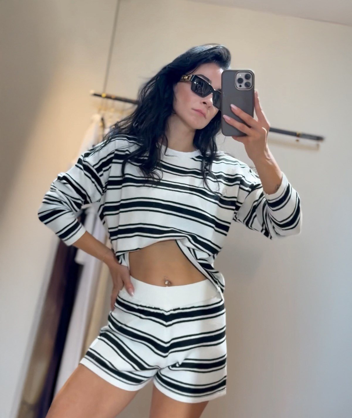 Çizgili Triko Takım
