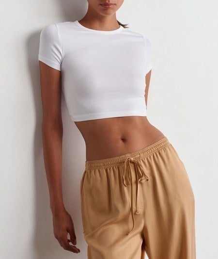Crop T-Shirt-Beyaz