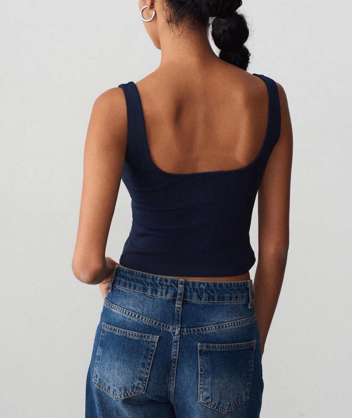 Fermuarlı Crop - Lacivert