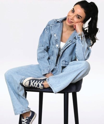 Oversize Denim Yelek