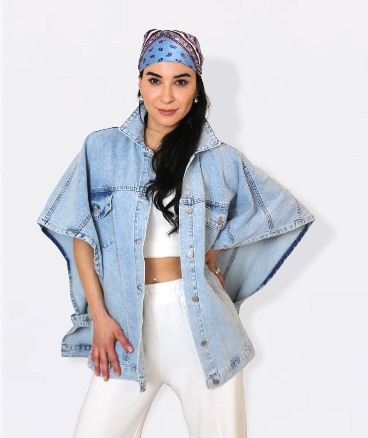 Oversize Denim Yelek