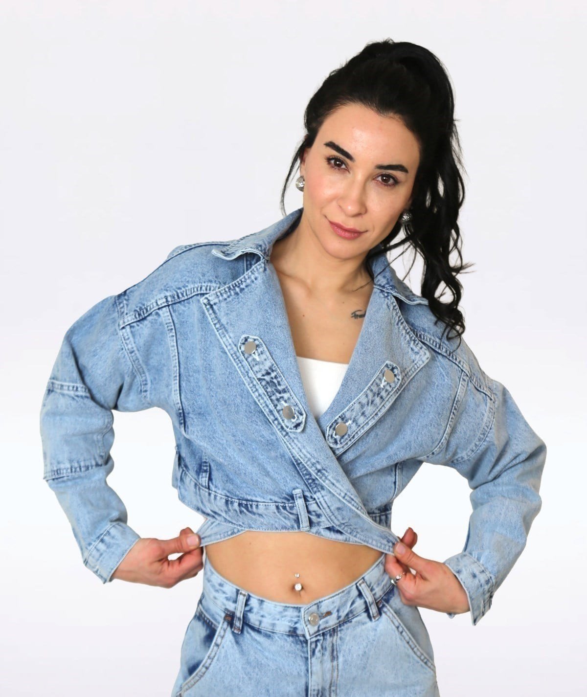 Oversize Denim Yelek