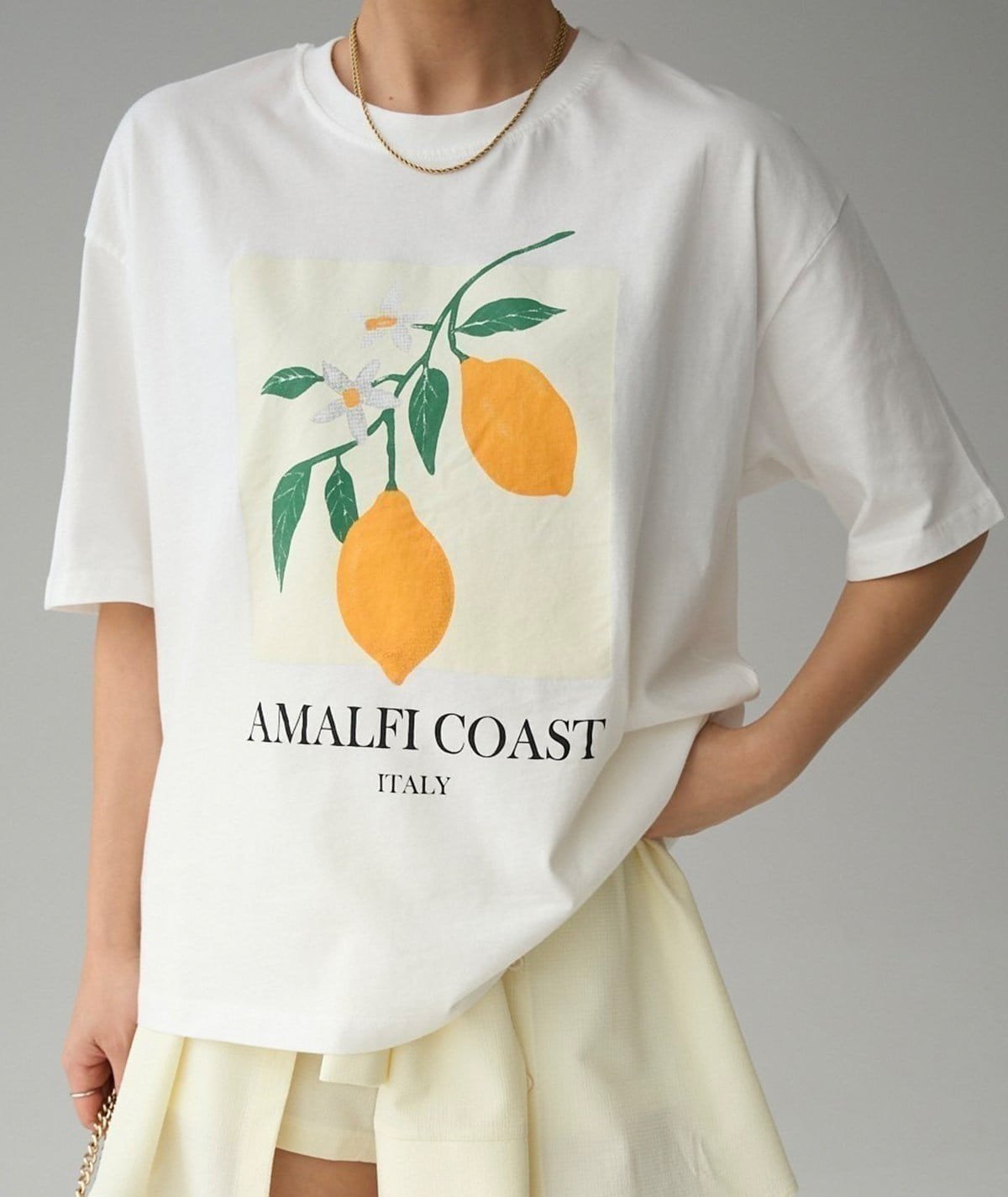 Oversize Limon Baskılı Tişört