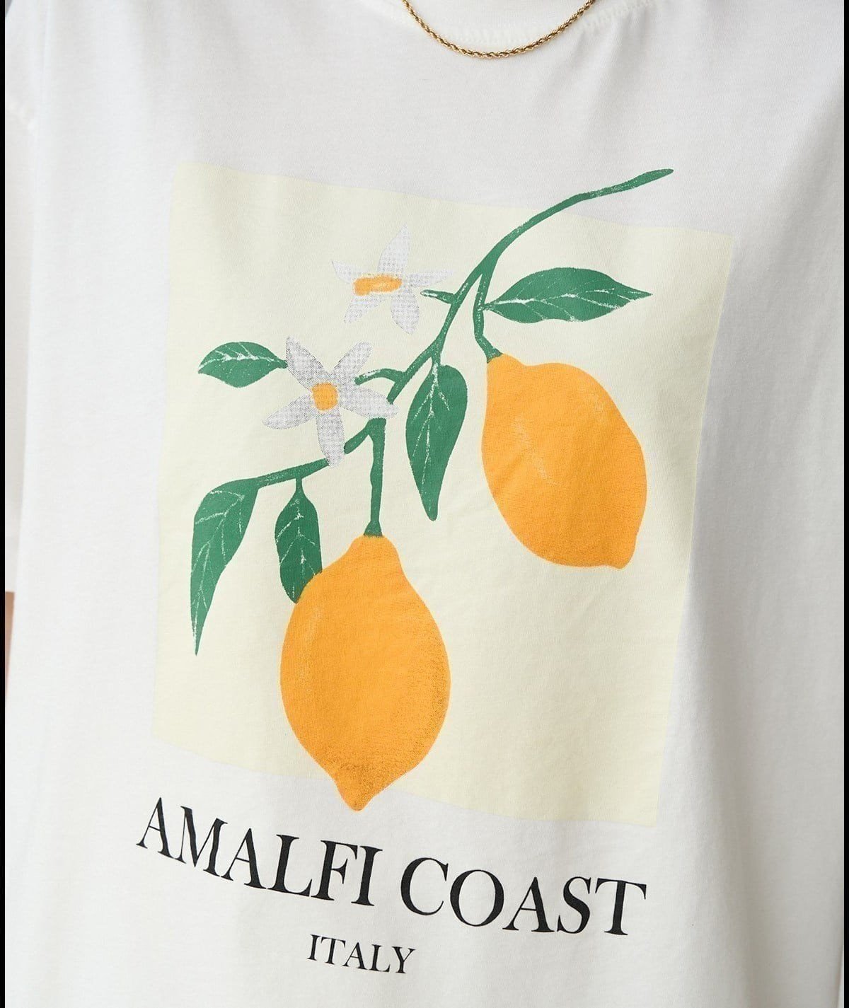 Oversize Limon Baskılı Tişört