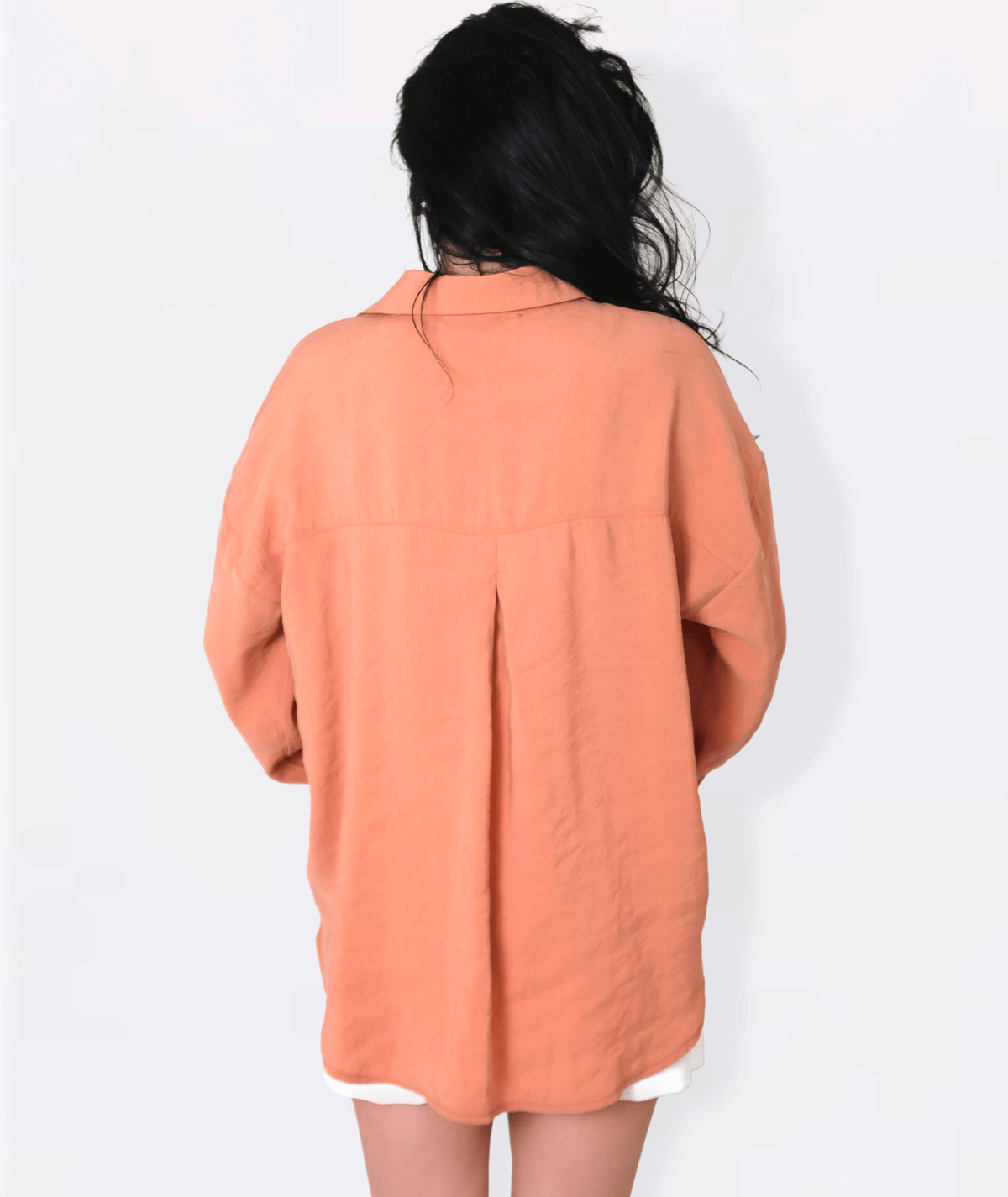 Oversize Soft Turuncu Tonlu Gömlek
