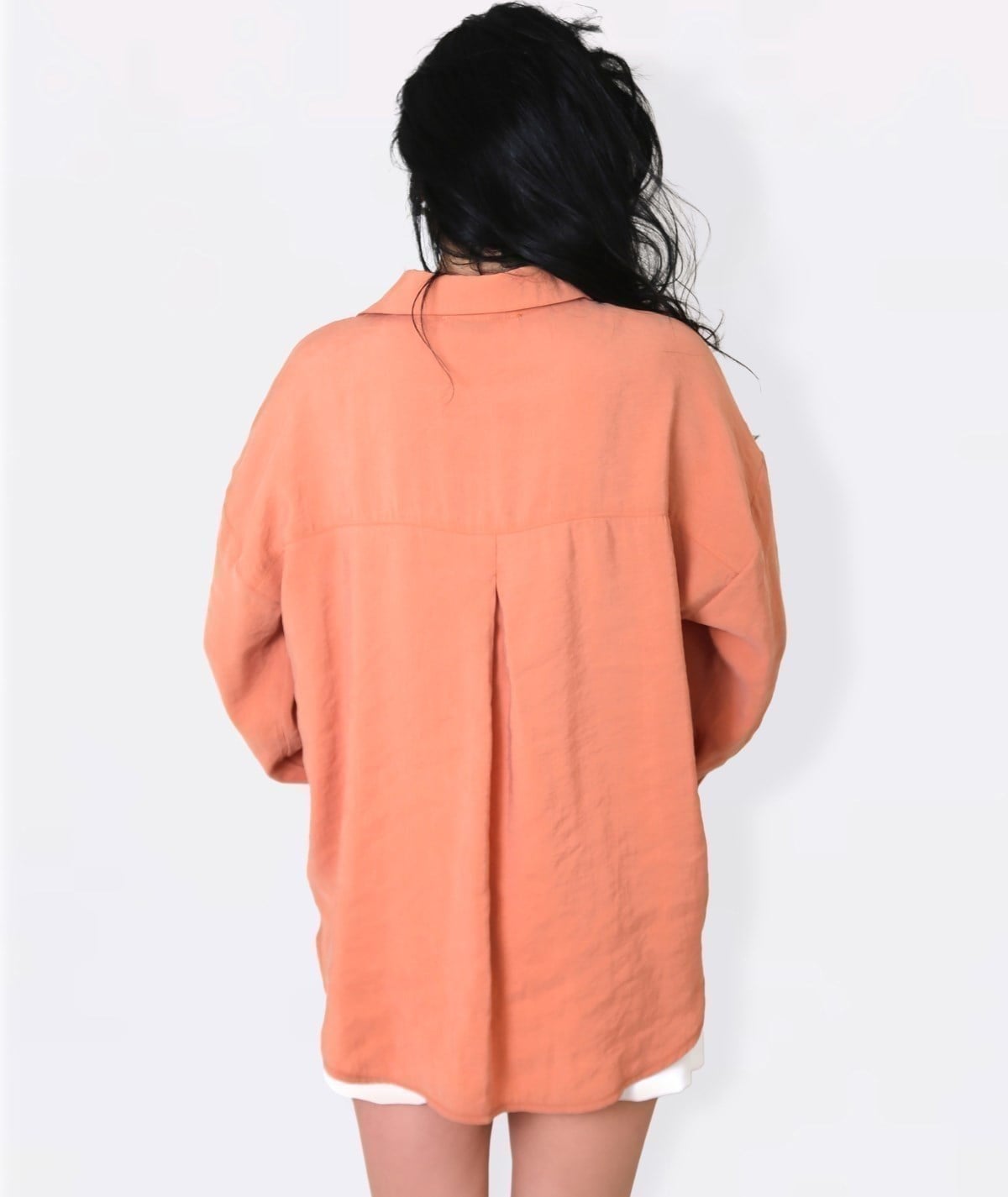 Oversize Soft Turuncu Tonlu Gömlek