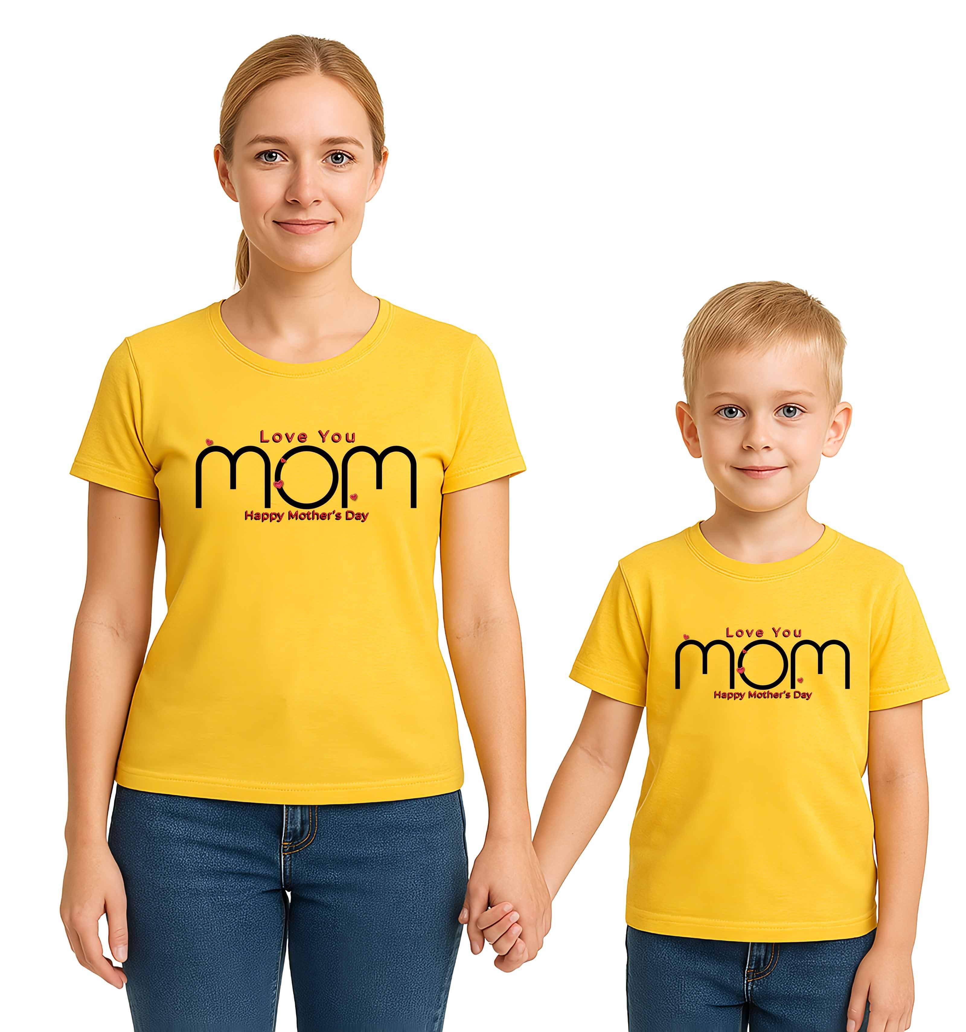anneler günü Baskılı kadın ve çocuk tshirt pamuklu penye kumaş