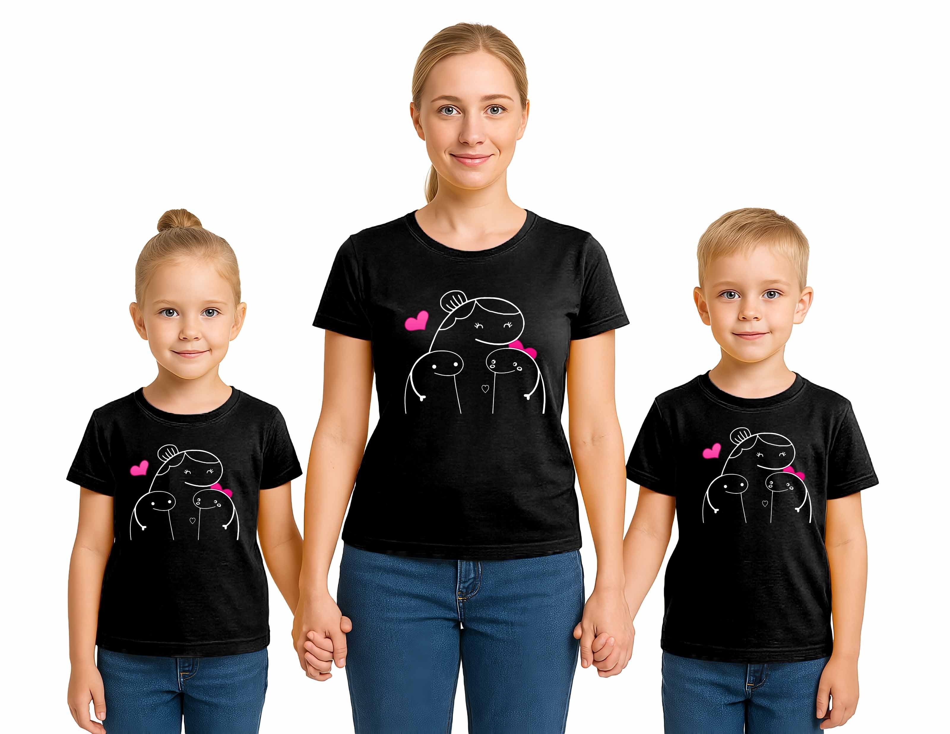 anneler günü Baskılı kadın ve çocuk tshirt pamuklu penye kumaş