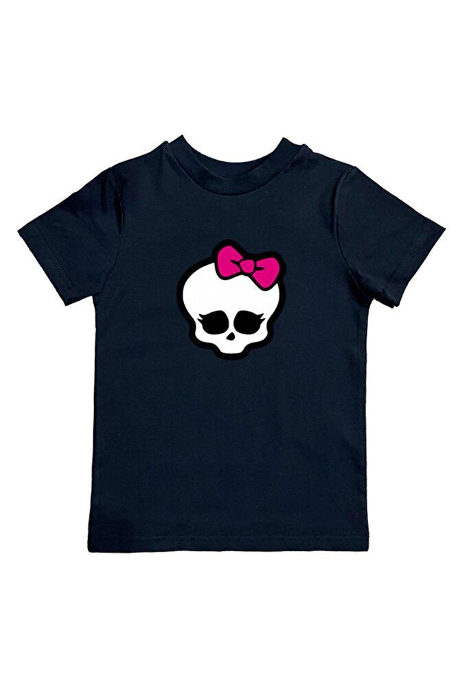 MONSTER HIGH baskılı pamuklu penye kumaş yazlık çocuk tişört