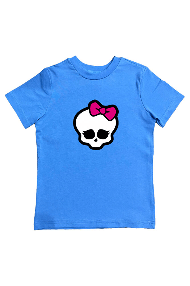 MONSTER HIGH baskılı pamuklu penye kumaş yazlık çocuk tişört