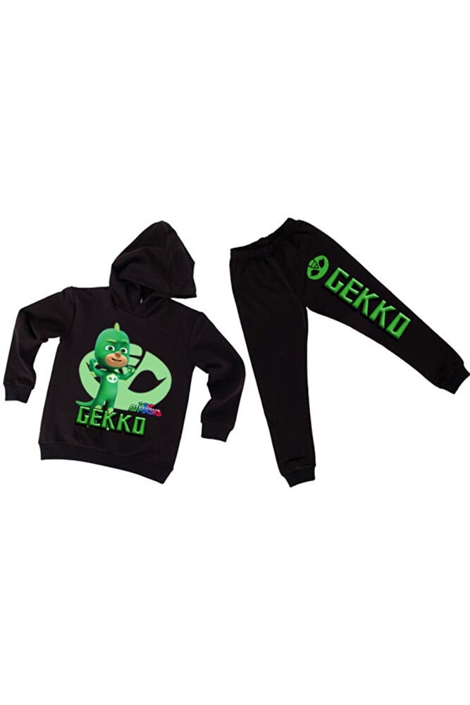 Pj maskeliler Çocuk Eşofman Takımı Pamuklu Kumaş Kapüşonlu Unisex