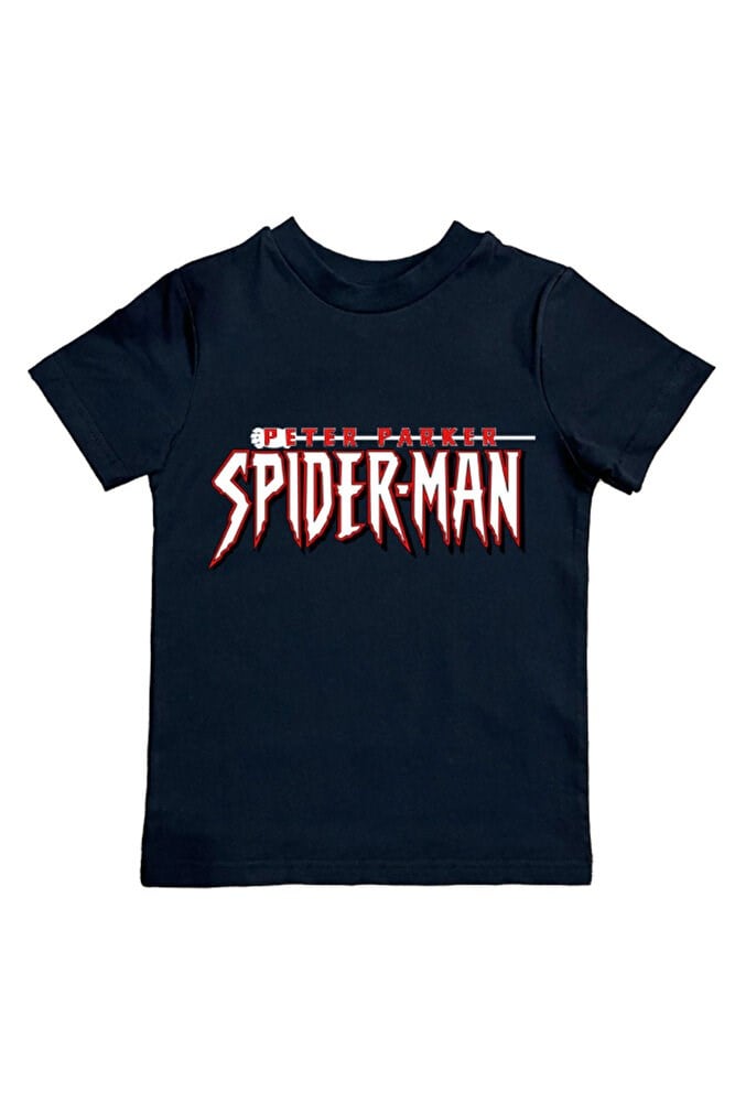 Spiderman baskılı örümcek adam pamuklu penye kumaş yazlık çocuk tişört