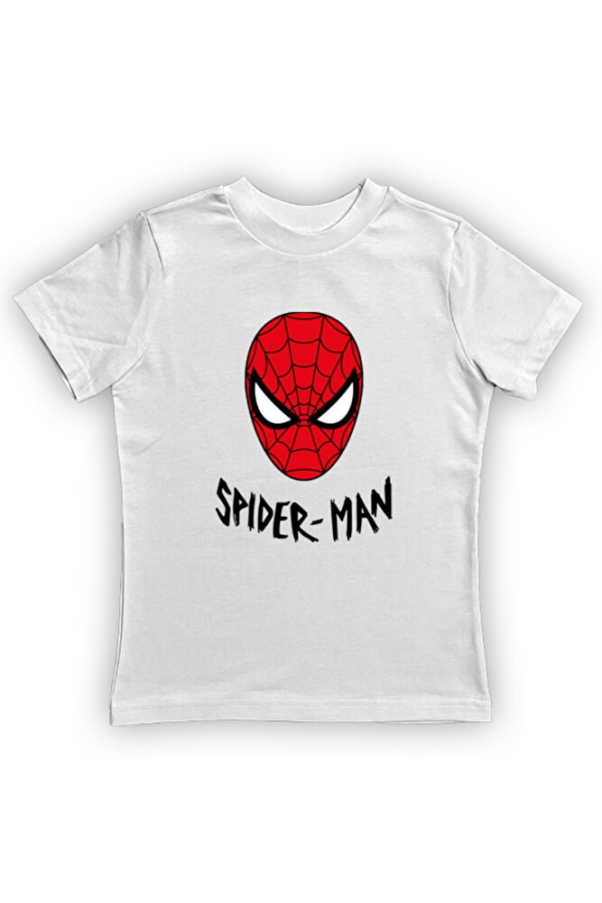 Spiderman baskılı örümcek adam pamuklu penye kumaş yazlık çocuk tişört
