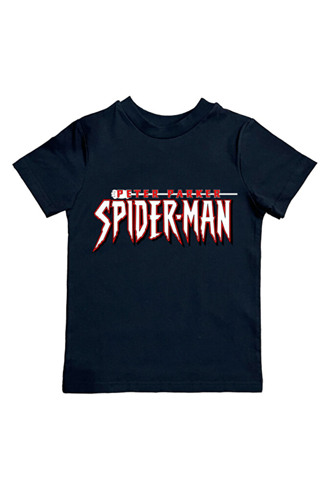 Spiderman baskılı örümcek adam pamuklu penye kumaş yazlık çocuk tişört