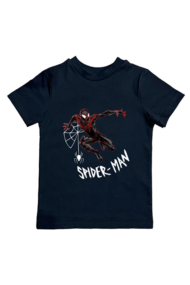 Spiderman baskılı örümcek adam pamuklu penye kumaş yazlık çocuk tişört