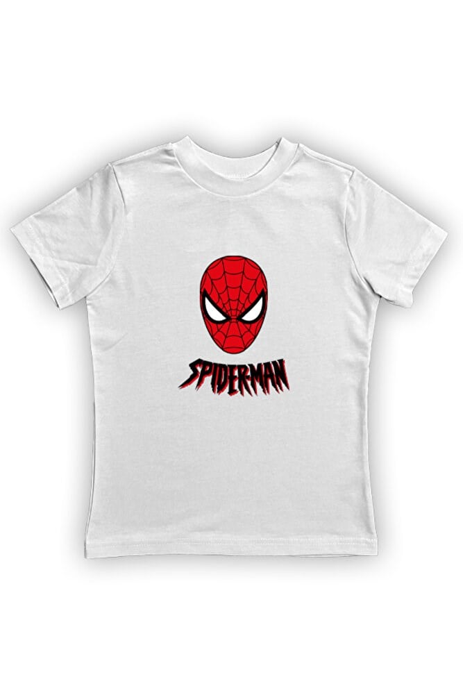 Spiderman baskılı örümcek adam pamuklu penye kumaş yazlık çocuk tişört