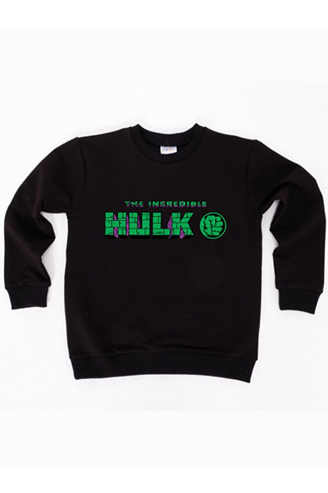 Spiderman baskılı pamuklu kumaş çocuk sweatshirt