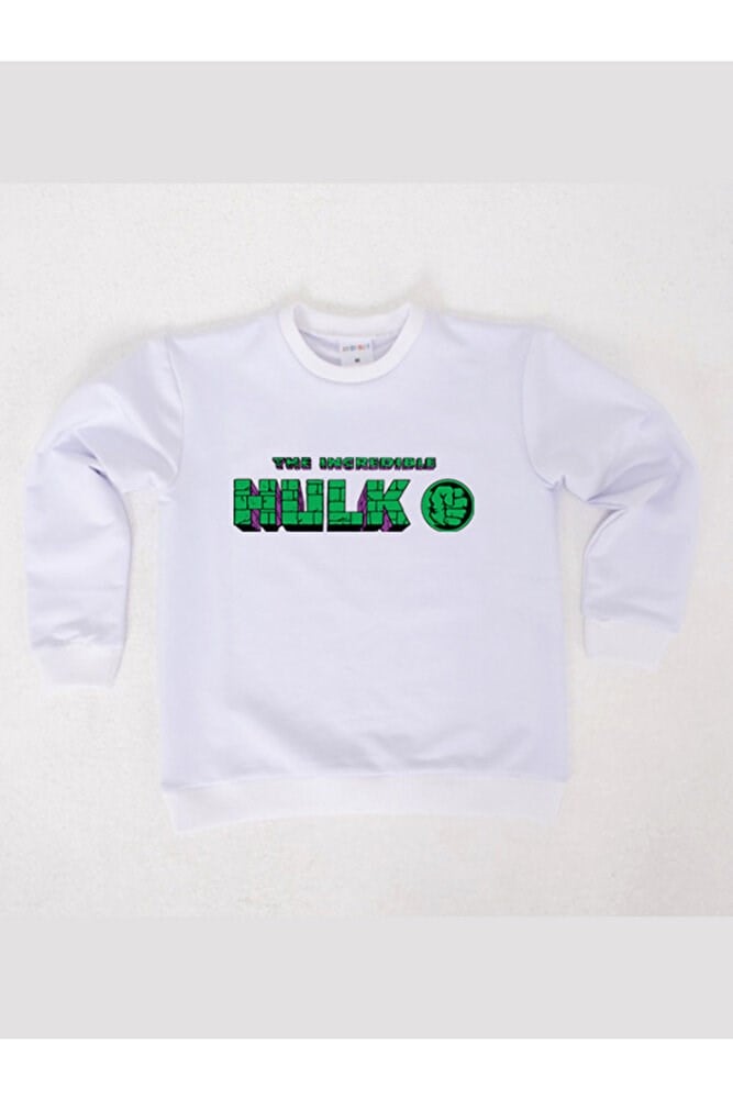 Spiderman baskılı pamuklu kumaş çocuk sweatshirt