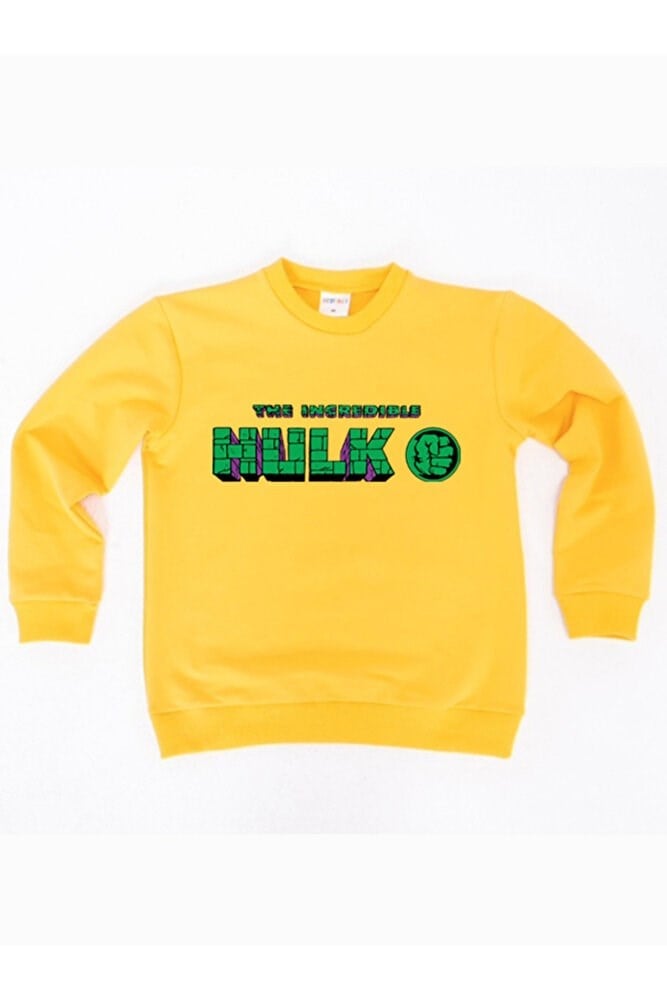 Spiderman baskılı pamuklu kumaş çocuk sweatshirt