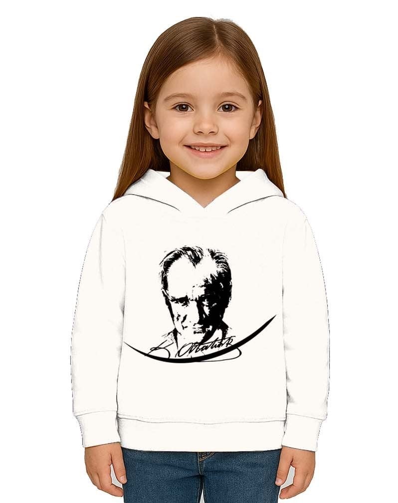 Unisex Ay Yıldızlı 19 Mayıs 29 Ekim 23 Nisan 10 Kasım Atatürk Çocuk Kapüşonlu Sweatshirt