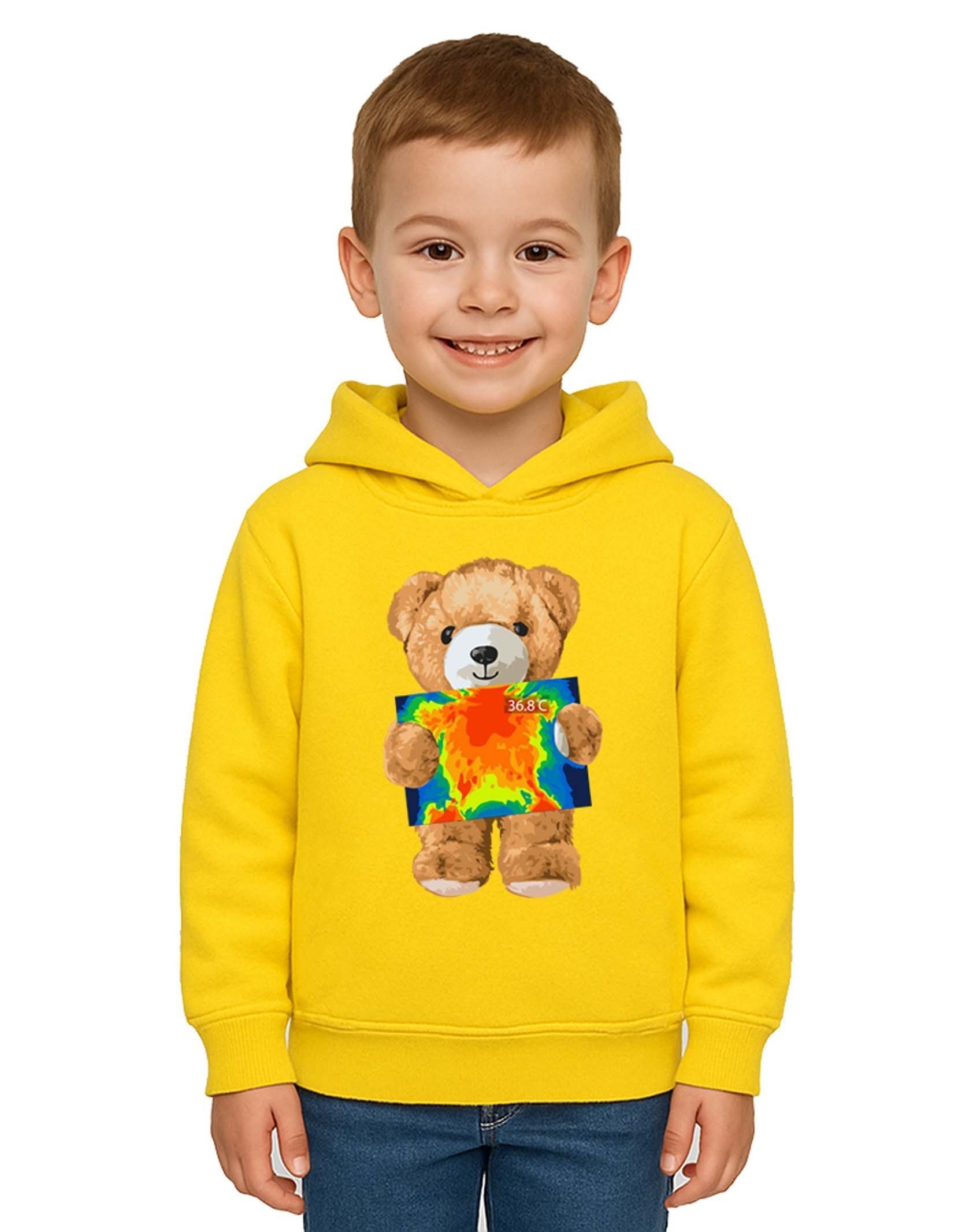 Unisex ayıcık bear Baskılı Çocuk Kapşonlu Swaetshirt 3 İplik Şardonlu