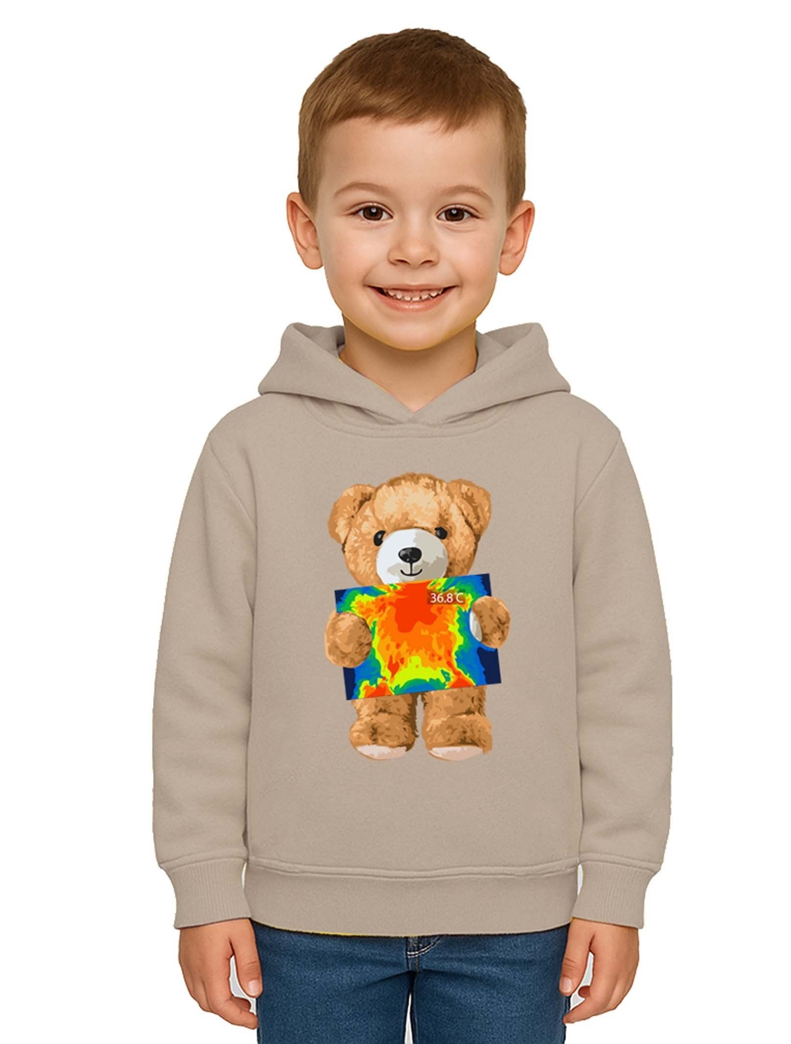 Unisex ayıcık bear Baskılı Çocuk Kapşonlu Swaetshirt 3 İplik Şardonlu