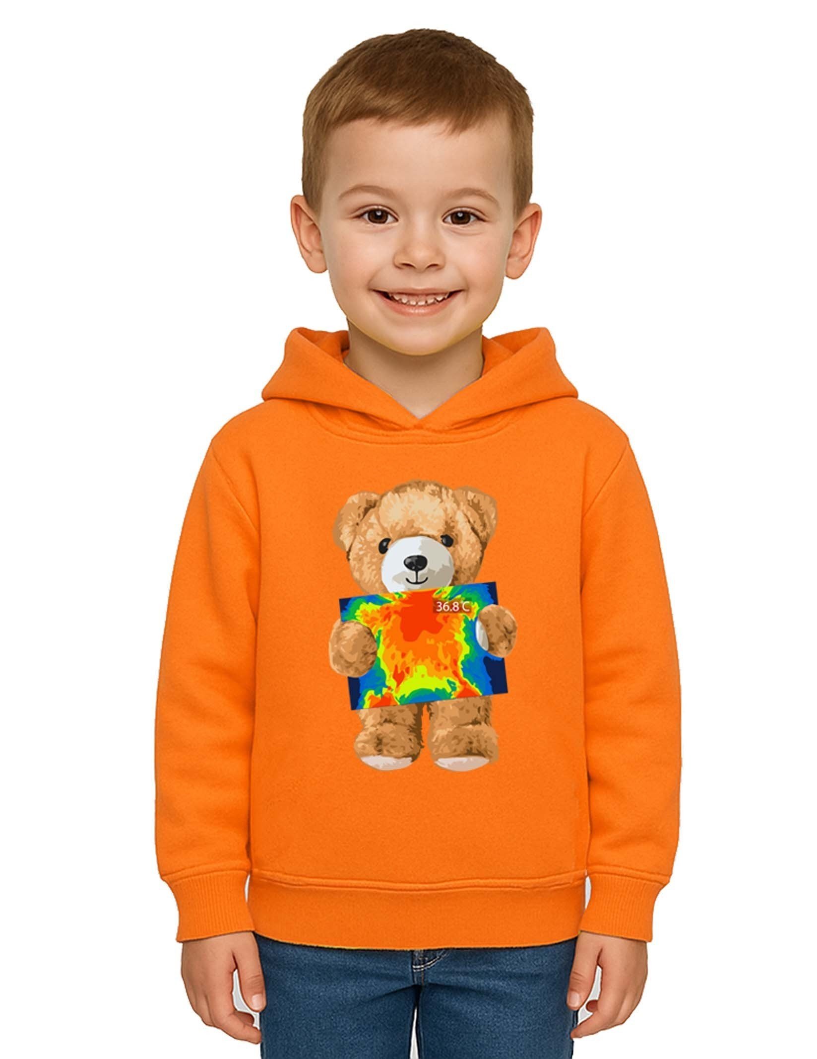 Unisex ayıcık bear Baskılı Çocuk Kapşonlu Swaetshirt 3 İplik Şardonlu