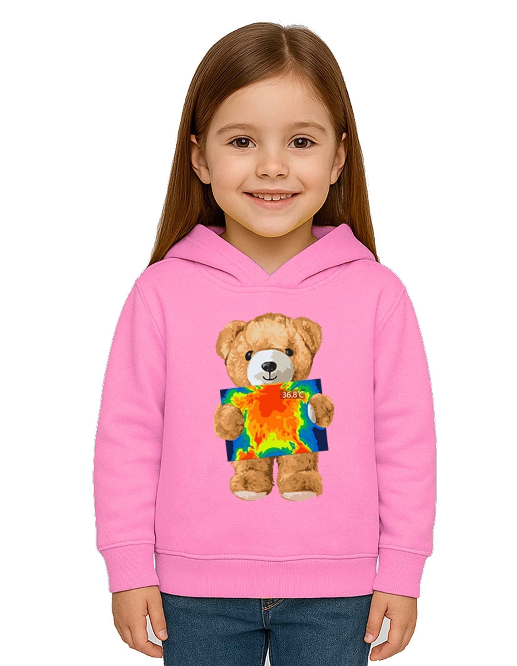 Unisex ayıcık bear Baskılı Çocuk Kapşonlu Swaetshirt 3 İplik Şardonlu