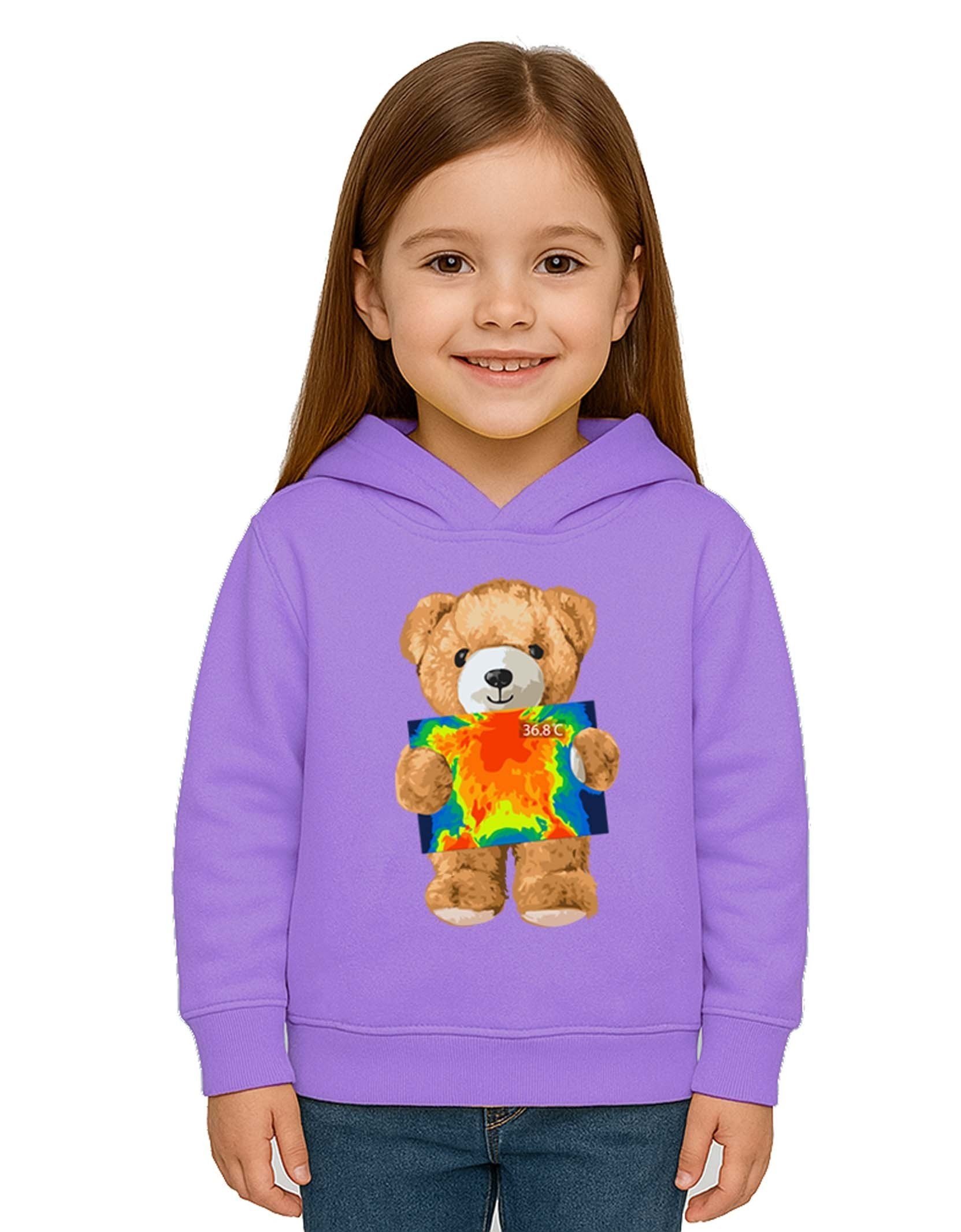 Unisex ayıcık bear Baskılı Çocuk Kapşonlu Swaetshirt 3 İplik Şardonlu