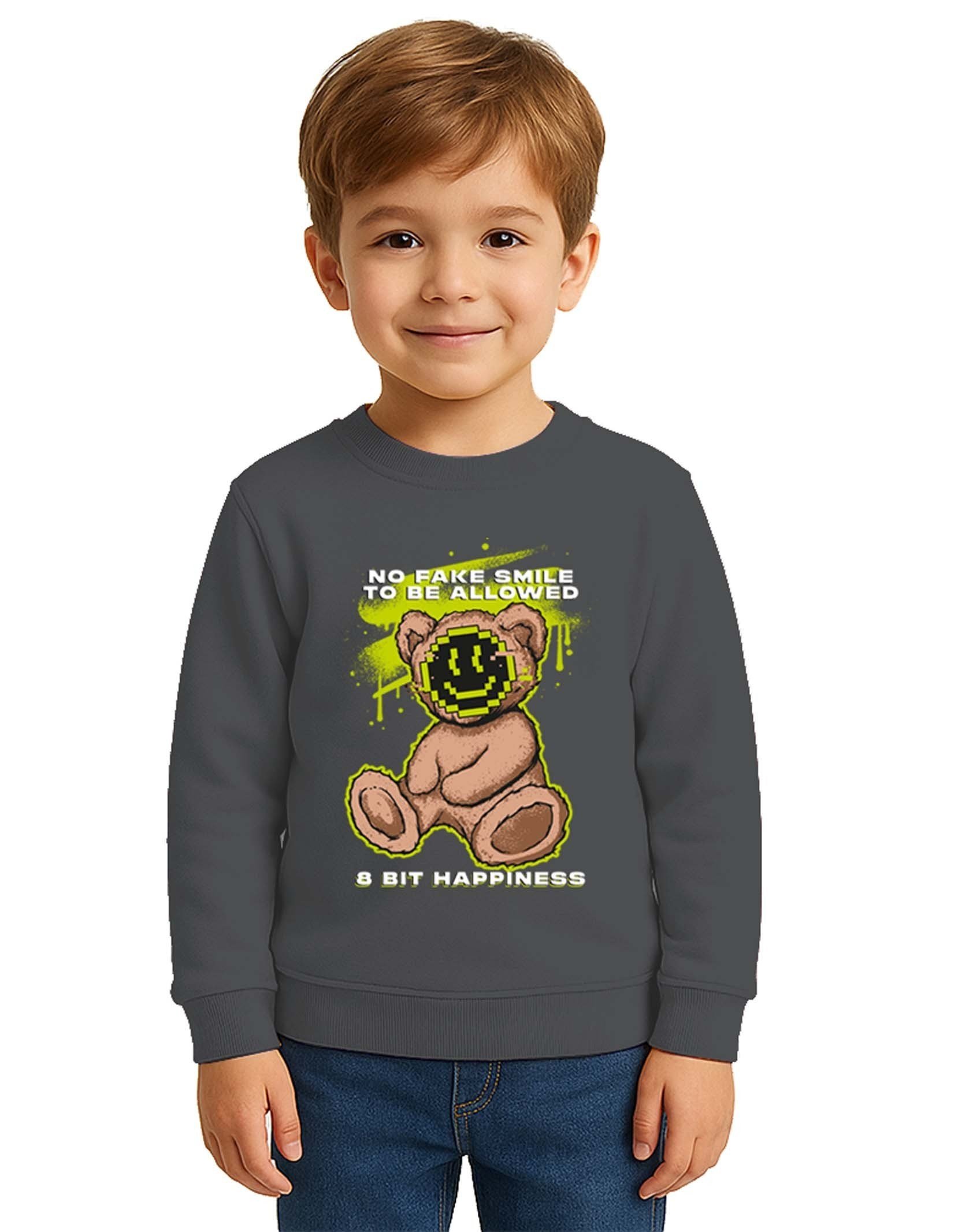 Unisex ayıcık bear Baskılı Çocuk Swaetshirt 3 İplik Şardonlu