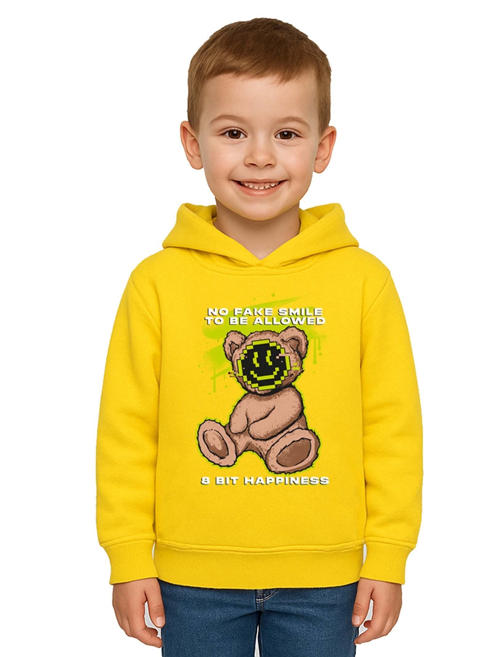 Unisex ayıcık bear Baskılı Çocuk Swaetshirt Kapşonlu 3 İplik Şardonlu