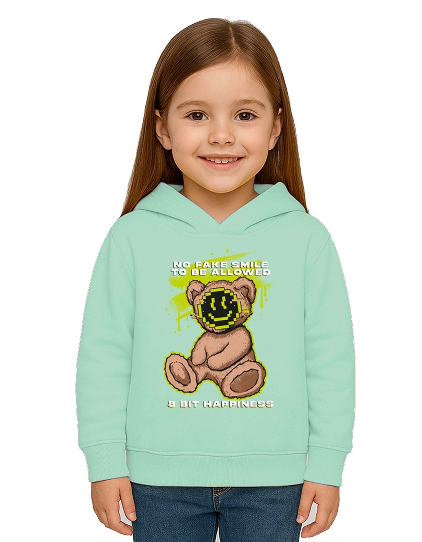 Unisex ayıcık bear Baskılı Çocuk Swaetshirt Kapşonlu 3 İplik Şardonlu