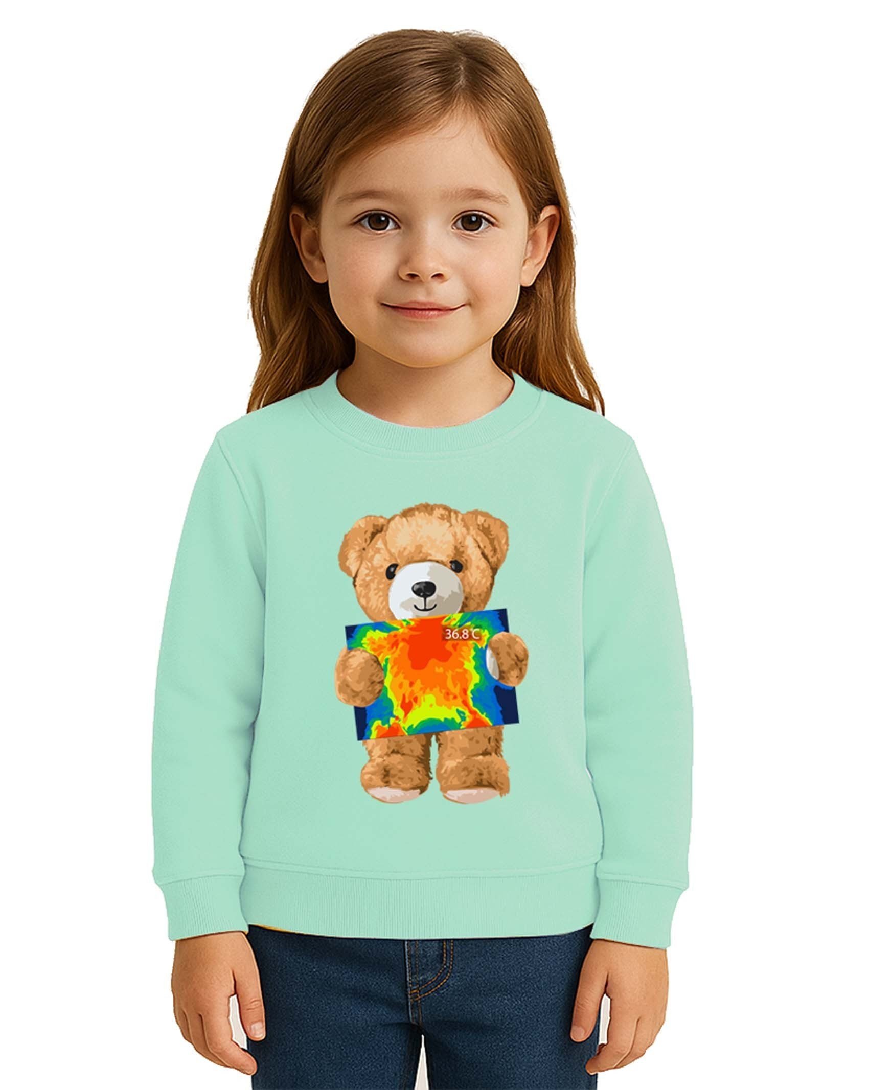 Unisex ayıcık bear Baskılı Çocuk Swaetshirt 3 İplik Şardonlu
