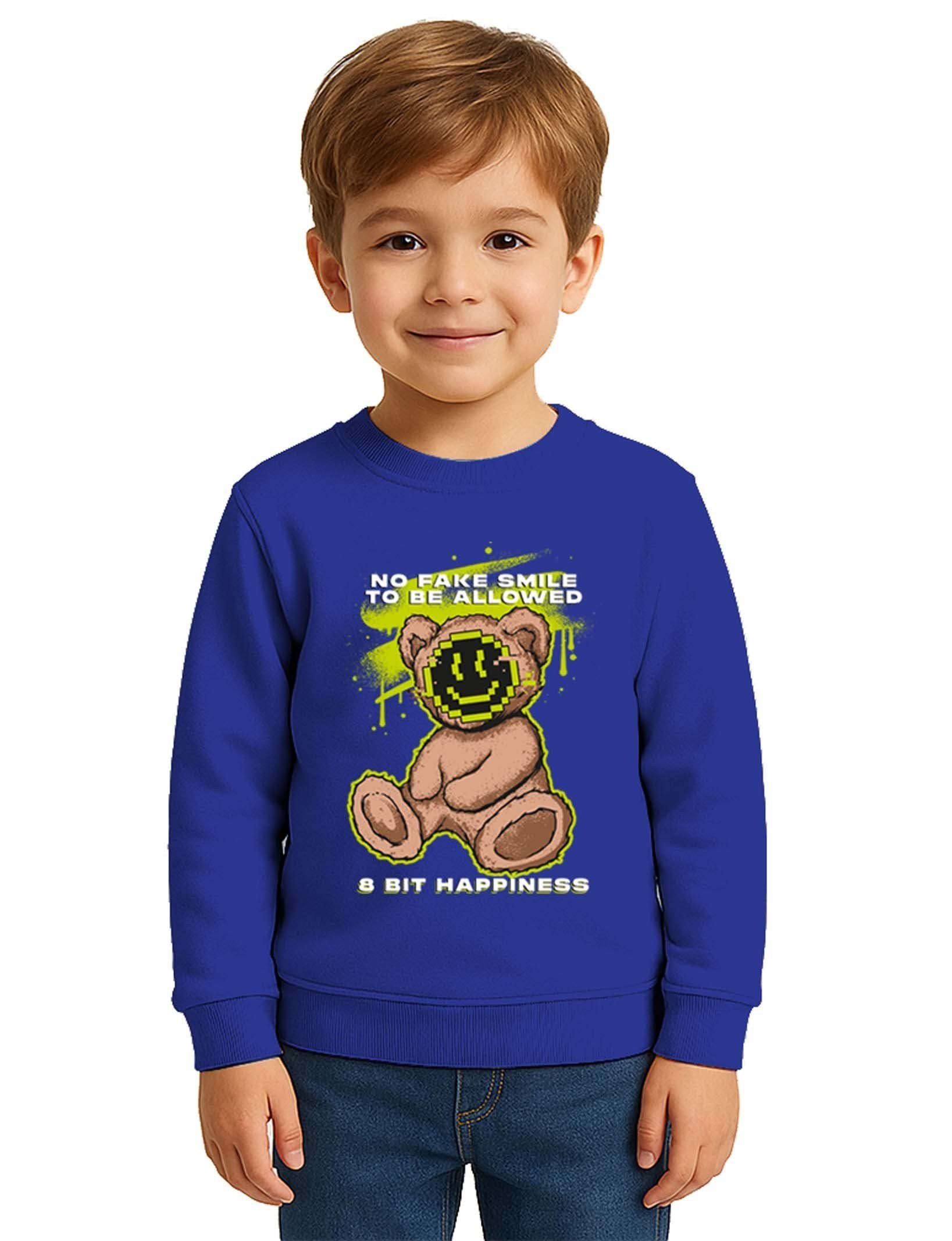 Unisex ayıcık bear Baskılı Çocuk Swaetshirt 3 İplik Şardonlu