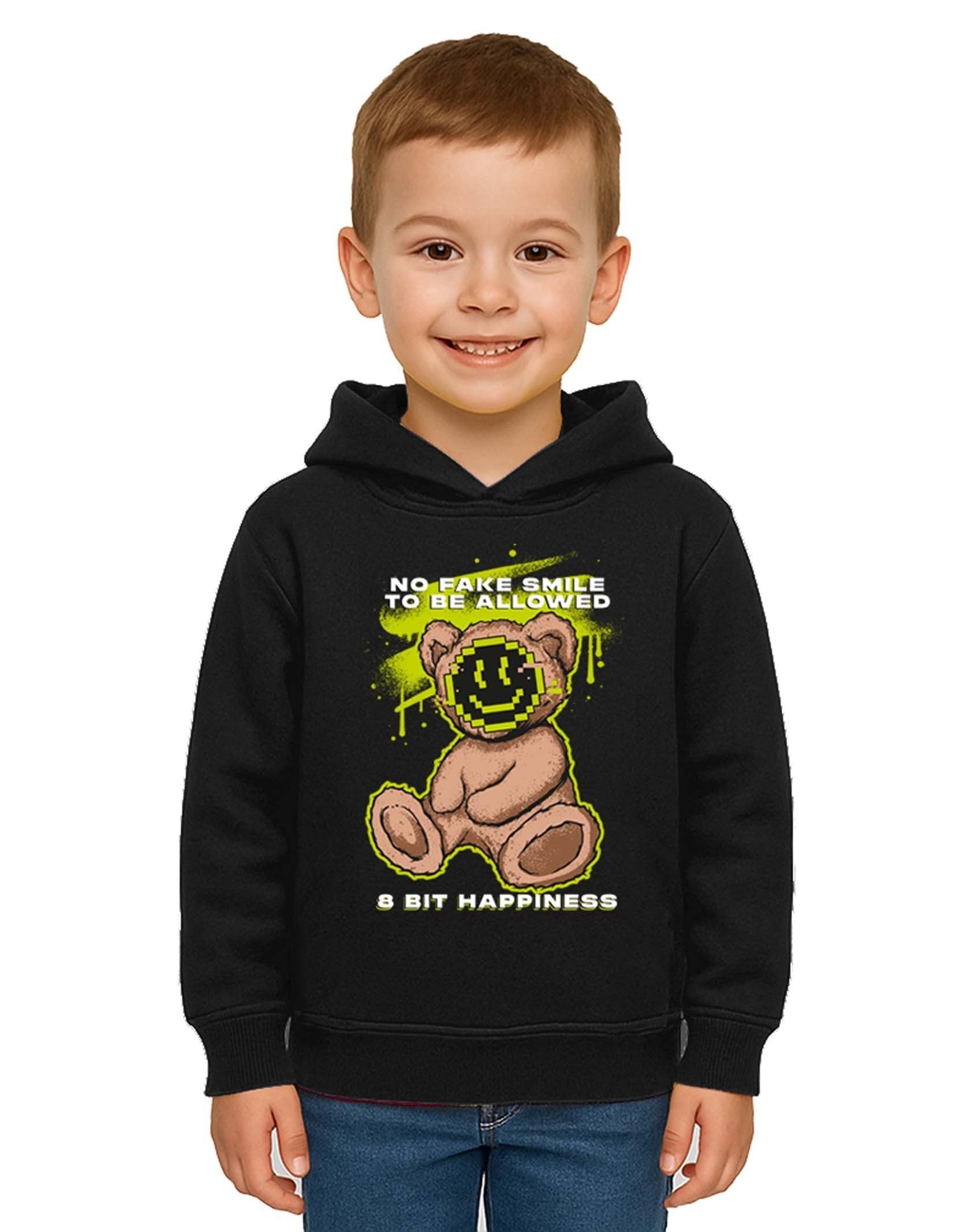 Unisex ayıcık bear Baskılı Çocuk Swaetshirt Kapşonlu 3 İplik Şardonlu