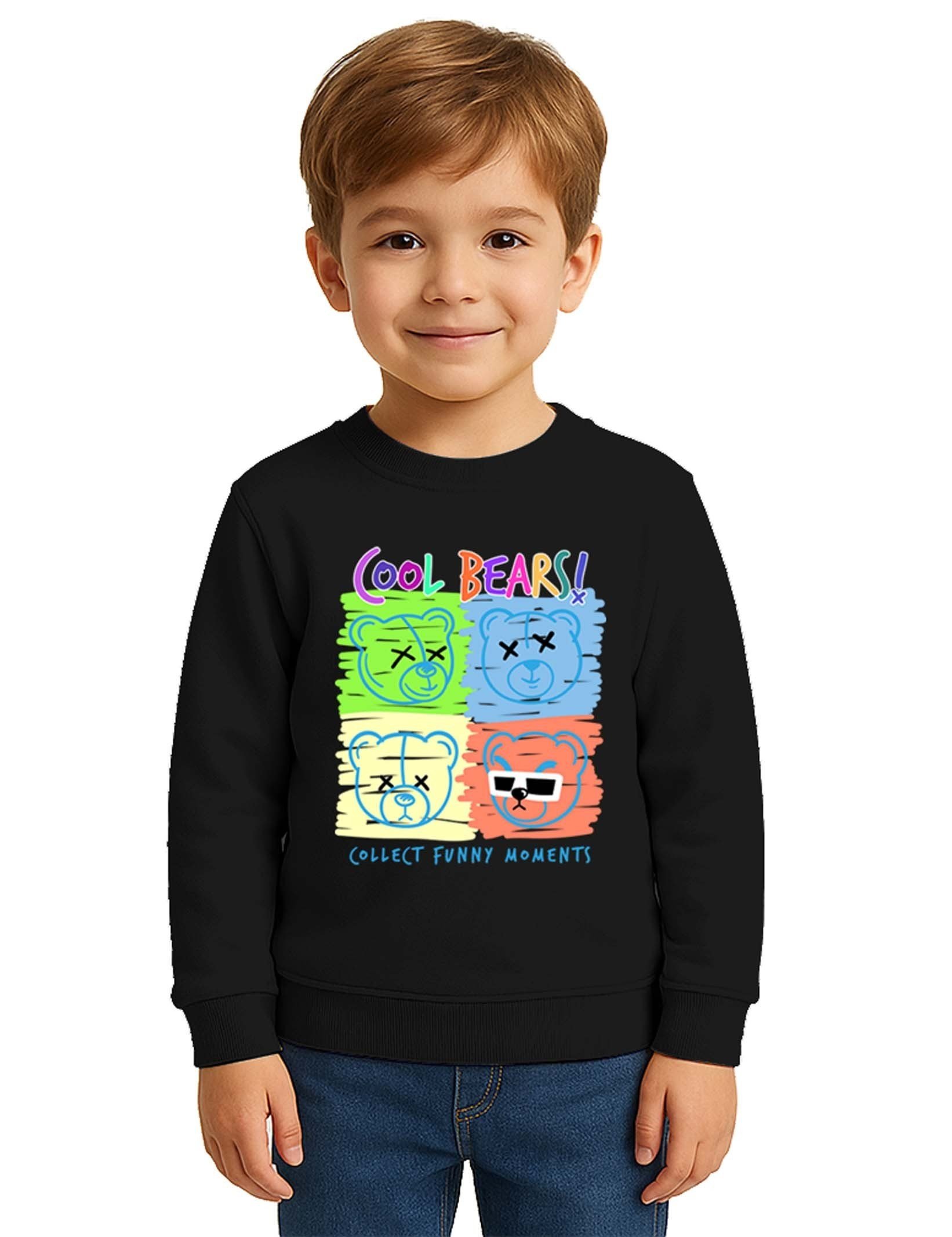 Unisex ayıcık bear Baskılı Çocuk Swaetshirt 3 İplik Şardonlu