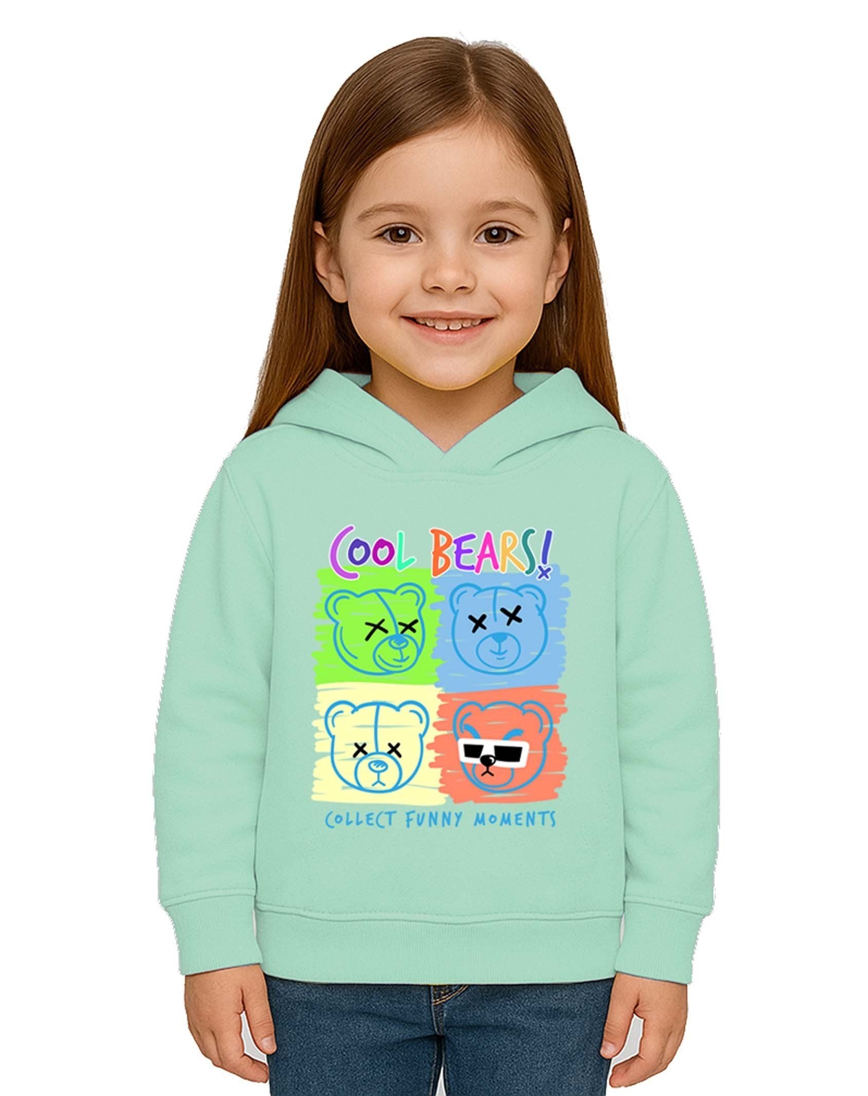 Unisex ayıcık bear Baskılı Çocuk Swaetshirt Kapşonlu 3 İplik Şardonlu
