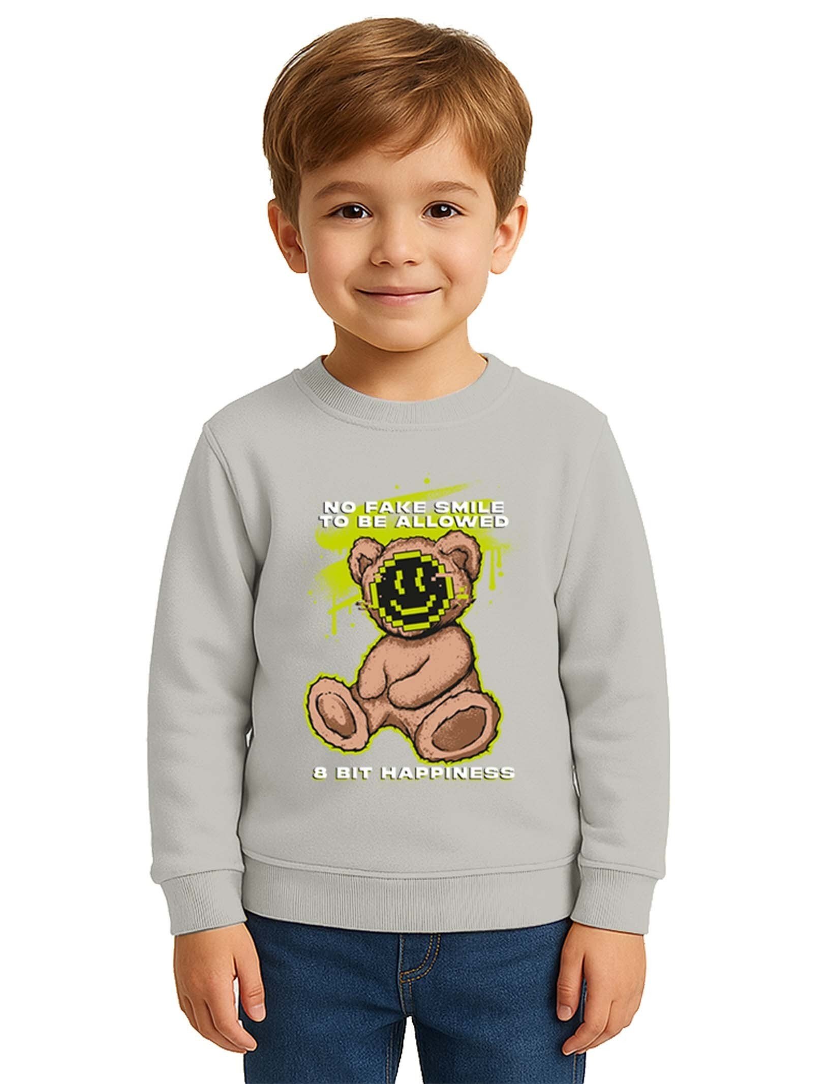 Unisex ayıcık bear Baskılı Çocuk Swaetshirt 3 İplik Şardonlu
