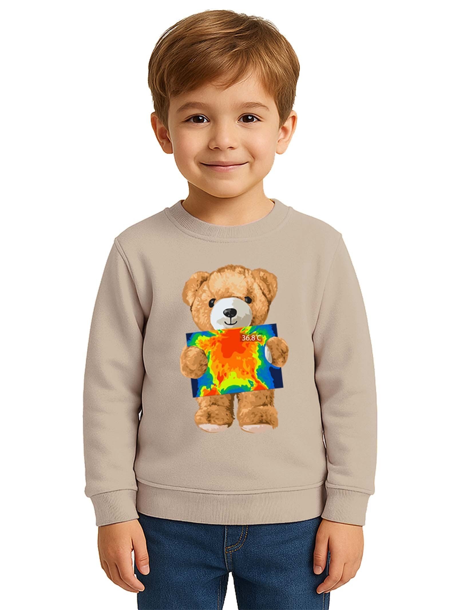 Unisex ayıcık bear Baskılı Çocuk Swaetshirt 3 İplik Şardonlu