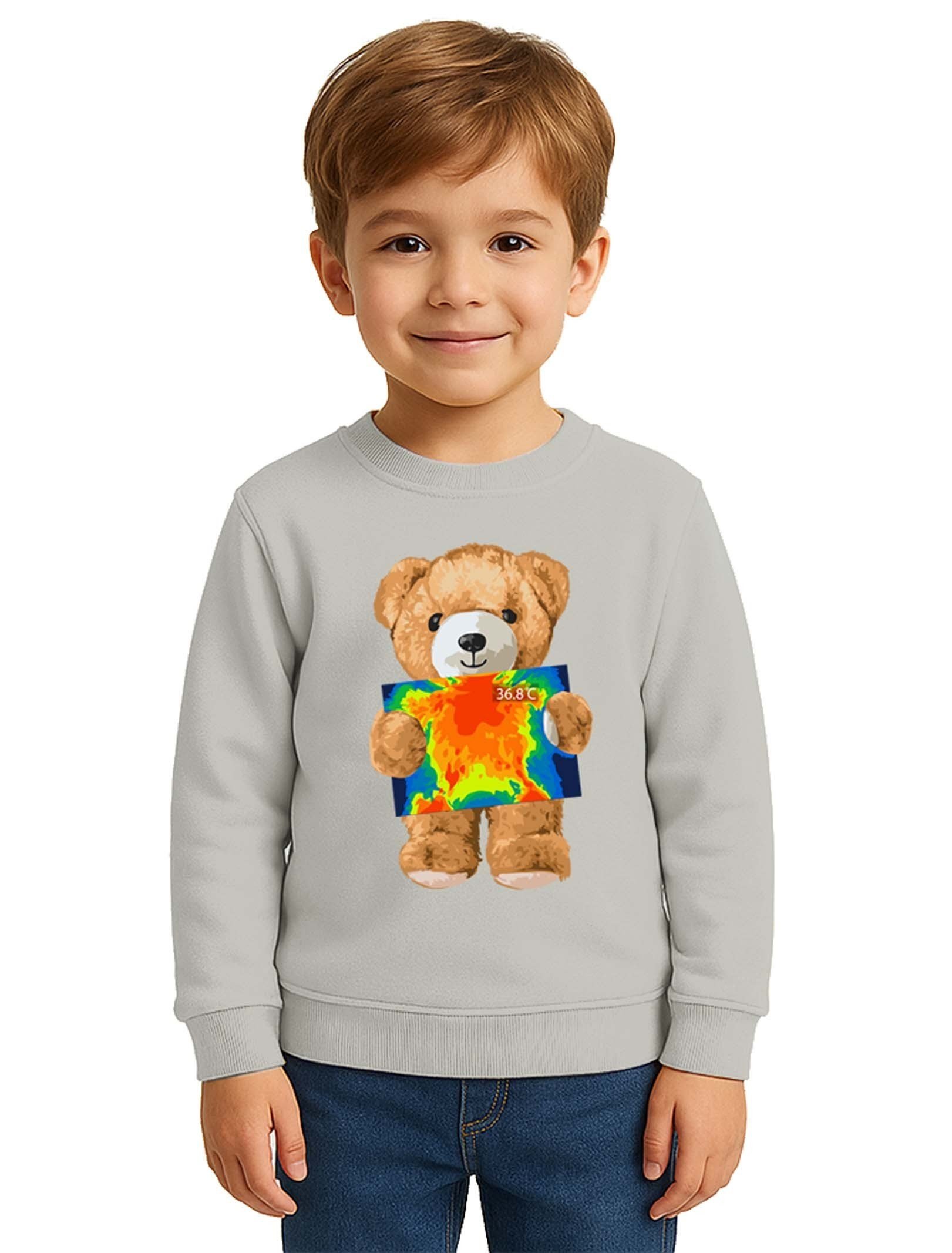 Unisex ayıcık bear Baskılı Çocuk Swaetshirt 3 İplik Şardonlu