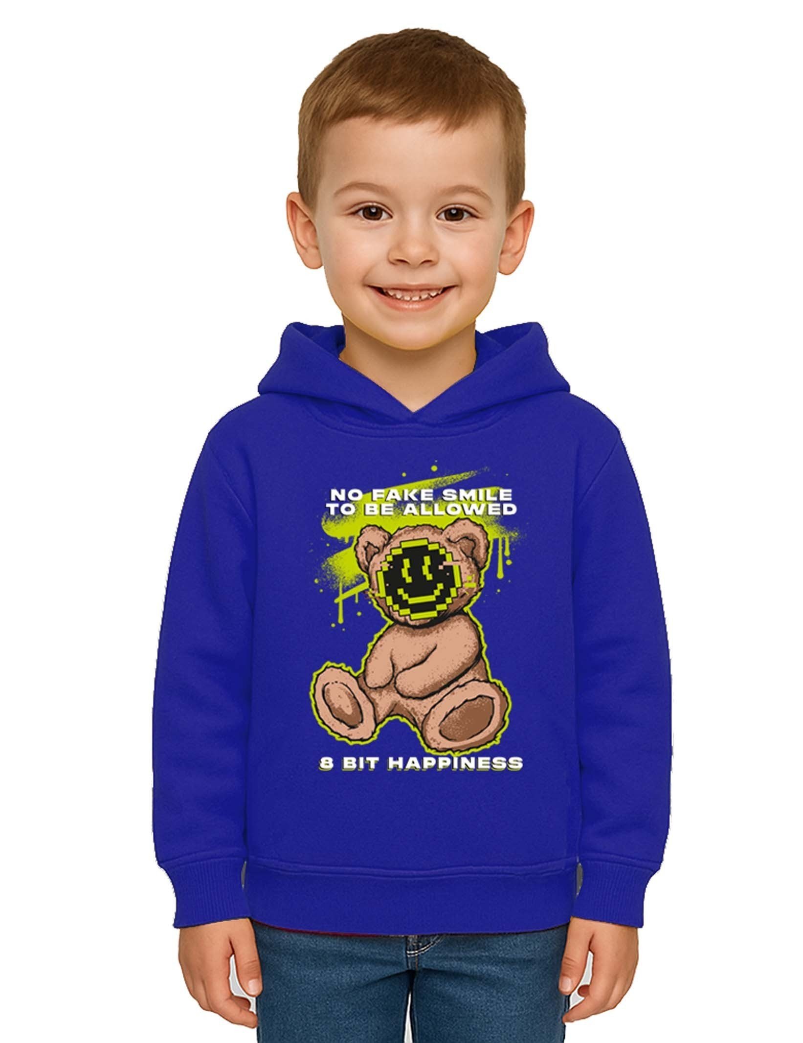 Unisex ayıcık bear Baskılı Çocuk Swaetshirt Kapşonlu 3 İplik Şardonlu