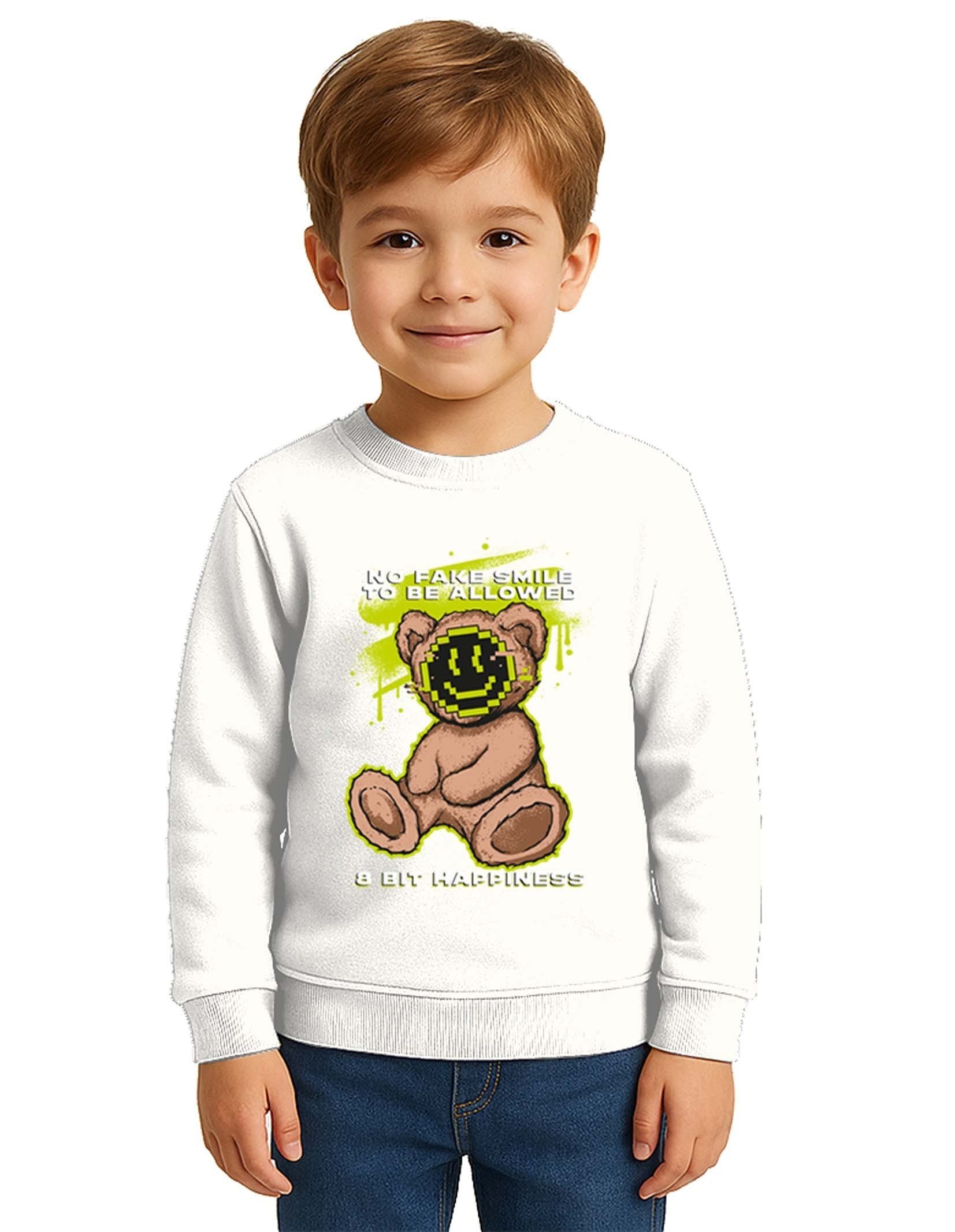 Unisex ayıcık bear Baskılı Çocuk Swaetshirt 3 İplik Şardonlu