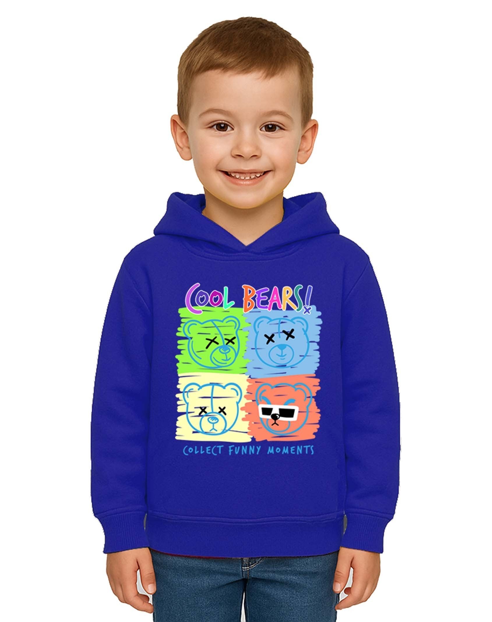 Unisex ayıcık bear Baskılı Çocuk Swaetshirt Kapşonlu 3 İplik Şardonlu