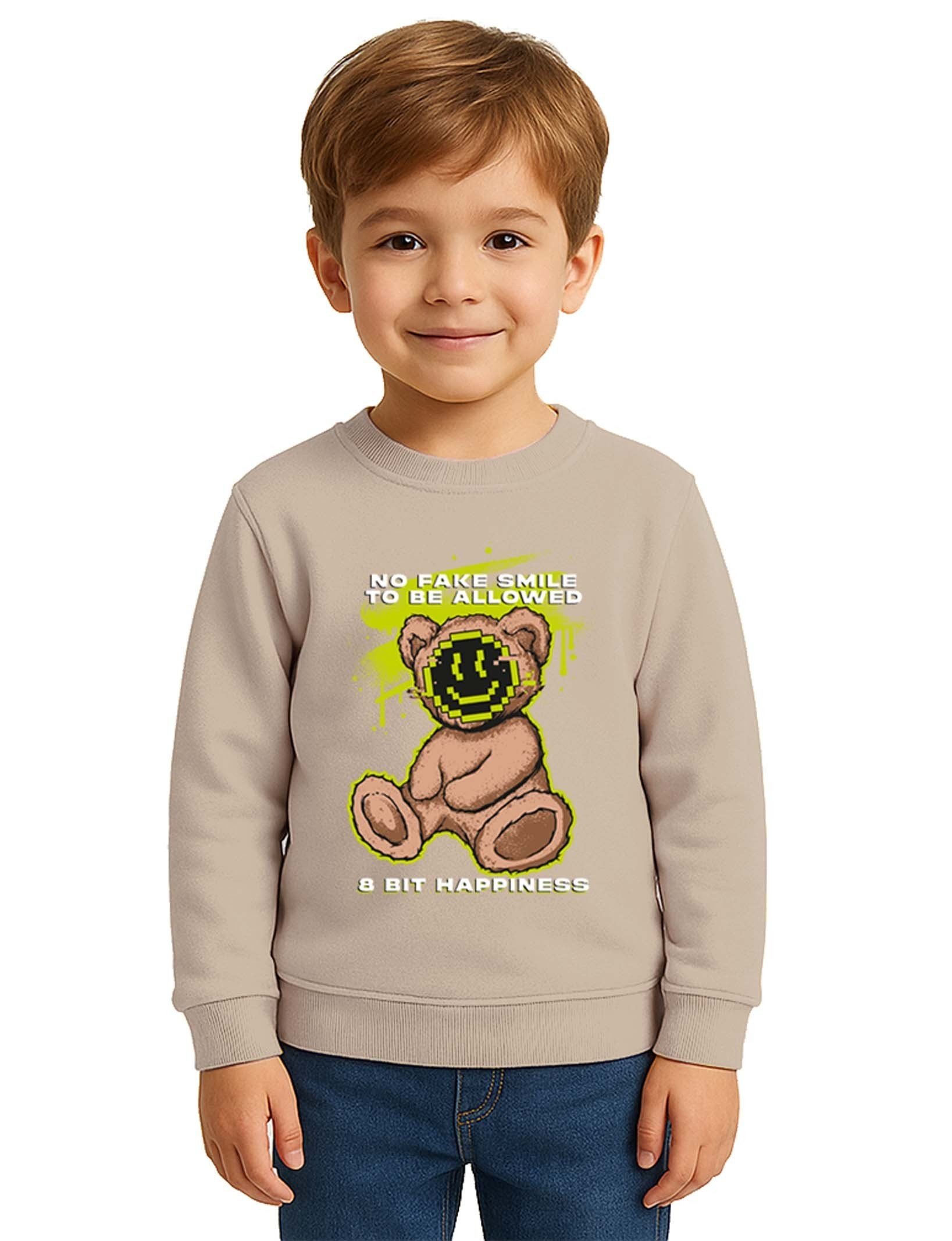 Unisex ayıcık bear Baskılı Çocuk Swaetshirt 3 İplik Şardonlu